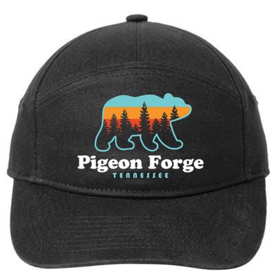 Pigeon Forge Tn Bear Great Smoky Mountains Cool Gift 7-Panel Snapback Hat