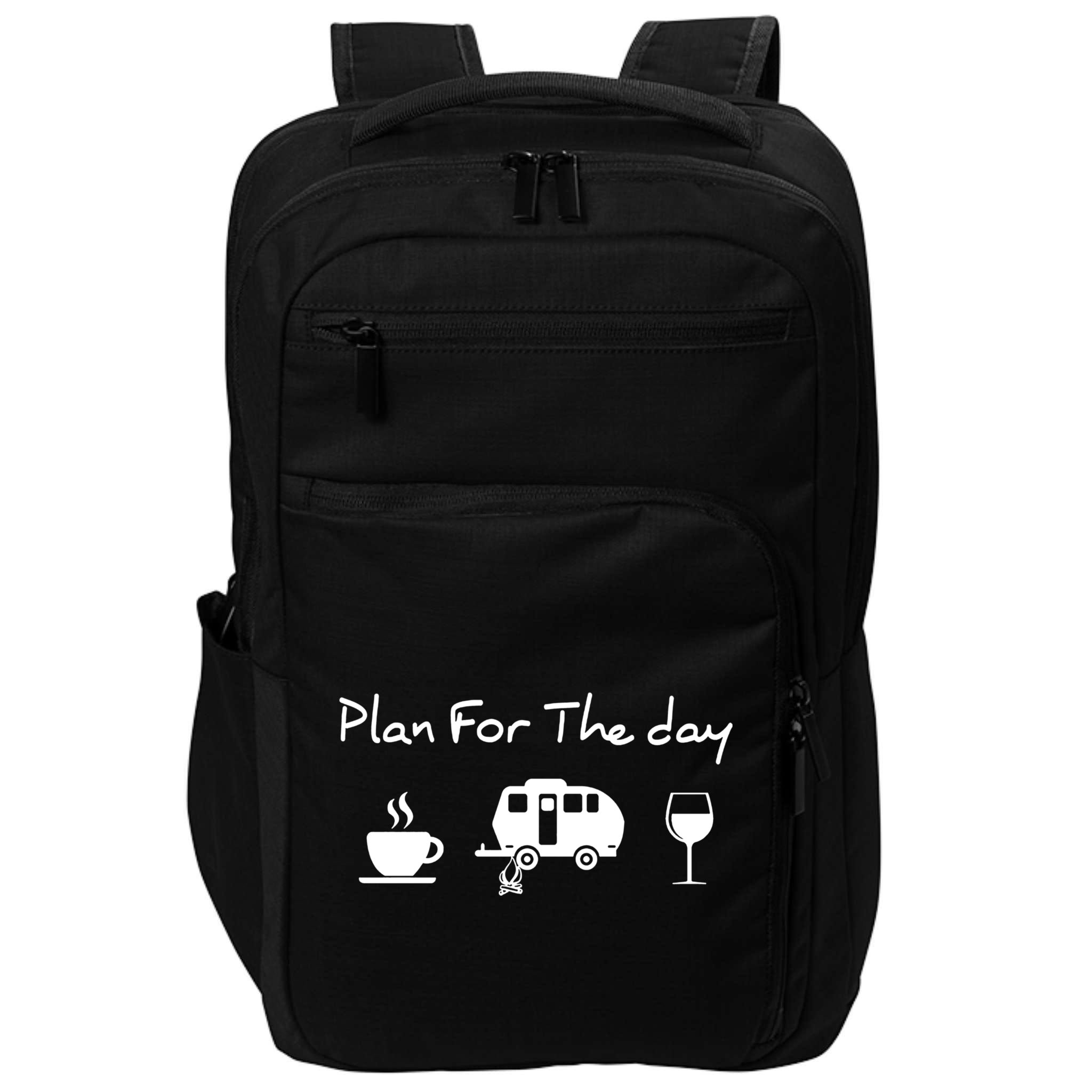Plan For The Day Coffee Camping Wine Impact Tech Backpack