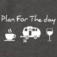 Plan For The Day Coffee Camping Wine Vector Backpack