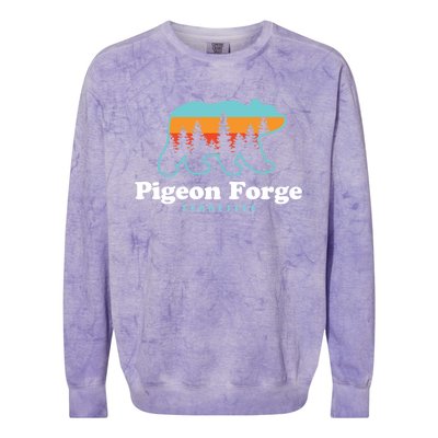 Pigeon Forge TN Bear Great Smoky Mountains Colorblast Crewneck Sweatshirt