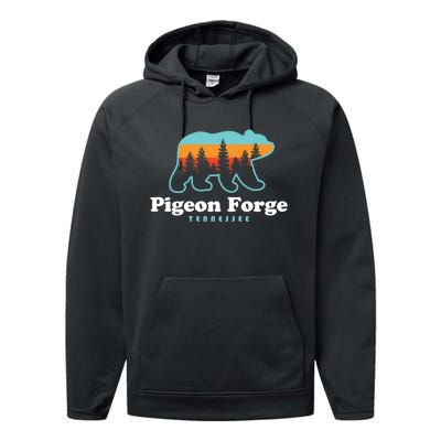 Pigeon Forge TN Bear Great Smoky Mountains Performance Fleece Hoodie