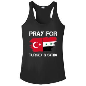 Pray For Turkey & Syria Flag Earthquake In Turkey Syria Ladies PosiCharge Competitor Racerback Tank