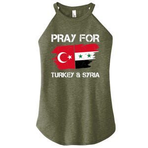 Pray For Turkey & Syria Flag Earthquake In Turkey Syria Women's Perfect Tri Rocker Tank