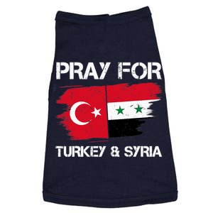 Pray For Turkey & Syria Flag Earthquake In Turkey Syria Doggie Tank