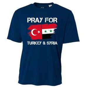 Pray For Turkey & Syria Flag Earthquake In Turkey Syria Cooling Performance Crew T-Shirt