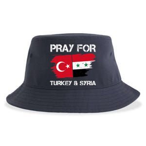 Pray For Turkey & Syria Flag Earthquake In Turkey Syria Sustainable Bucket Hat