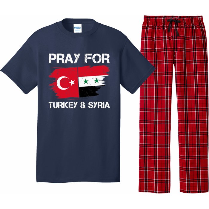 Pray For Turkey & Syria Flag Earthquake In Turkey Syria Pajama Set