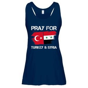 Pray For Turkey & Syria Flag Earthquake In Turkey Syria Ladies Essential Flowy Tank