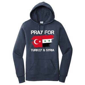 Pray For Turkey & Syria Flag Earthquake In Turkey Syria Women's Pullover Hoodie