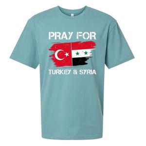 Pray For Turkey & Syria Flag Earthquake In Turkey Syria Sueded Cloud Jersey T-Shirt