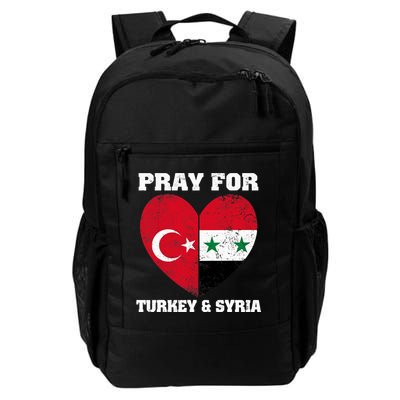 Pray For Turkey & Syria Flag Heart Turkey Syria Earthquake Backpack