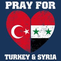 Pray For Turkey & Syria Flag Heart Turkey Syria Earthquake 16 in Basic Backpack