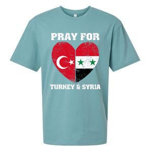 Pray For Turkey & Syria Flag Heart Turkey Syria Earthquake Sueded Cloud Jersey T-Shirt