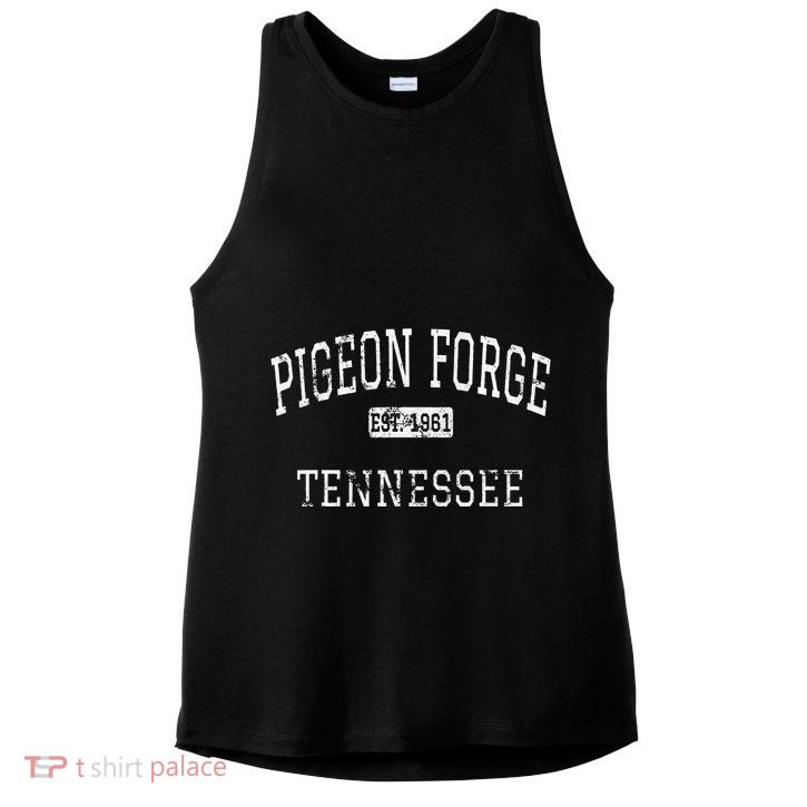 Pigeon Forge Tennessee TN Vintage Ladies PosiCharge Tri-Blend Wicking Tank