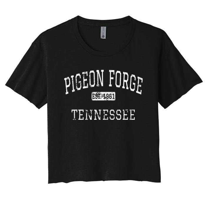 Pigeon Forge Tennessee TN Vintage Women's Crop Top Tee