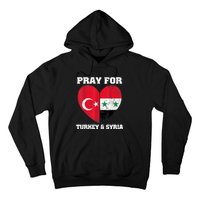 Pray For Turkey & Syria Flag Heart Turkey Syria Earthquake Hoodie