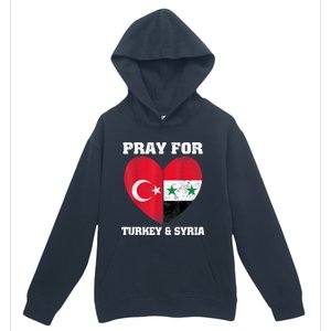 Pray For Turkey & Syria Flag Heart Turkey Syria Earthquake Urban Pullover Hoodie