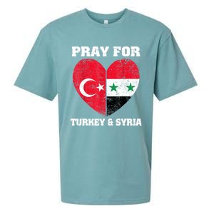 Pray For Turkey & Syria Flag Heart Turkey Syria Earthquake Sueded Cloud Jersey T-Shirt