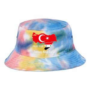 Pray For Turkey And Syria Flag Turkish Syrian Tie Dye Newport Bucket Hat