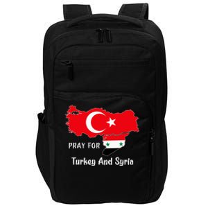 Pray For Turkey And Syria Flag Turkish Syrian Impact Tech Backpack