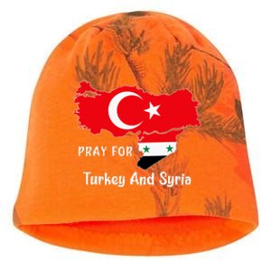 Pray For Turkey And Syria Flag Turkish Syrian Kati - Camo Knit Beanie