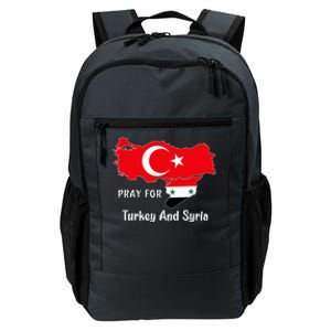 Pray For Turkey And Syria Flag Turkish Syrian Daily Commute Backpack