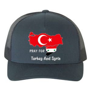 Pray For Turkey And Syria Flag Turkish Syrian Yupoong Adult 5-Panel Trucker Hat