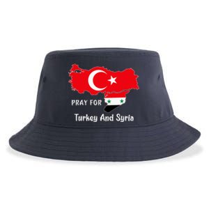 Pray For Turkey And Syria Flag Turkish Syrian Sustainable Bucket Hat