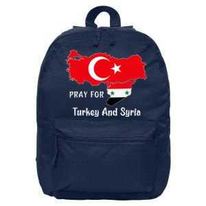 Pray For Turkey And Syria Flag Turkish Syrian 16 in Basic Backpack