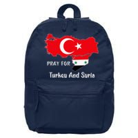 Pray For Turkey And Syria Flag Turkish Syrian 16 in Basic Backpack