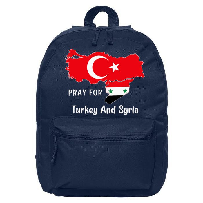 Pray For Turkey And Syria Flag Turkish Syrian 16 in Basic Backpack