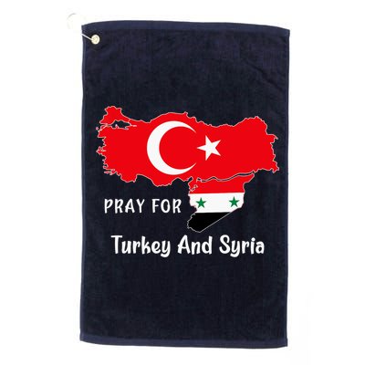 Pray For Turkey And Syria Flag Turkish Syrian Golf Towel