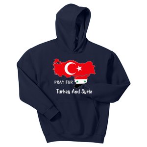 Pray For Turkey And Syria Flag Turkish Syrian Kids Hoodie