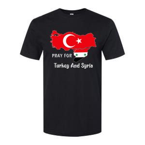 Pray For Turkey And Syria Flag Turkish Syrian Softstyle CVC T-Shirt