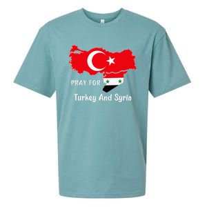 Pray For Turkey And Syria Flag Turkish Syrian Sueded Cloud Jersey T-Shirt