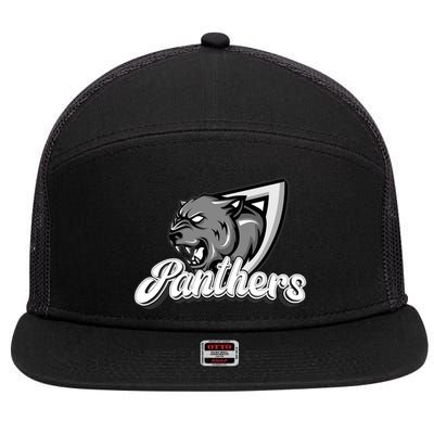Panthers Fan Team Supporter Sports Animal Wildlife Lover 7 Panel Mesh Trucker Snapback Hat