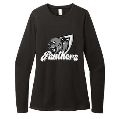 Panthers Fan Team Supporter Sports Animal Wildlife Lover Womens CVC Long Sleeve Shirt