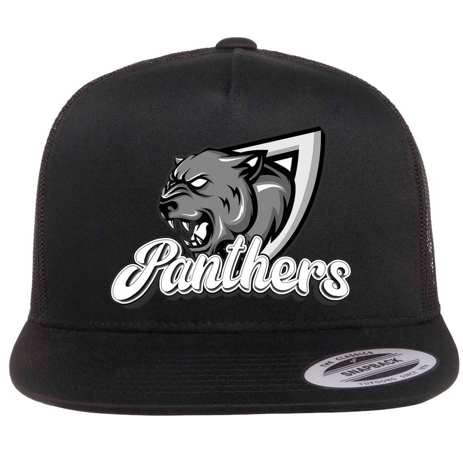 Panthers Fan Team Supporter Sports Animal Wildlife Lover Flat Bill Trucker Hat