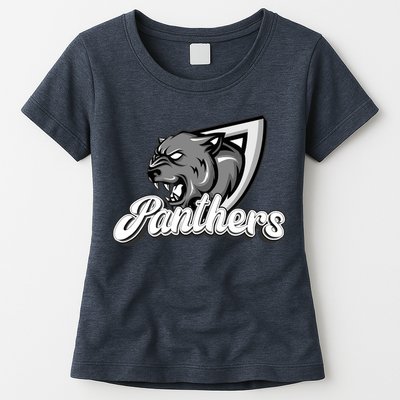 Panthers Fan Team Supporter Sports Animal Wildlife Lover Womens T-Shirt