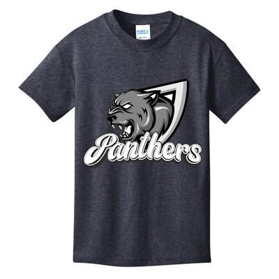 Panthers Fan Team Supporter Sports Animal Wildlife Lover Kids T-Shirt