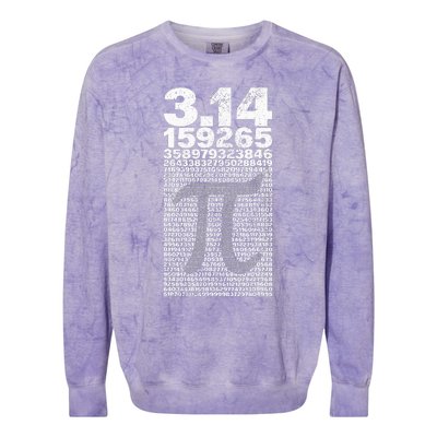 Pi for Teacher Vintage 3.14 Pi Digits Happy Pi Day Colorblast Crewneck Sweatshirt