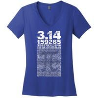 Pi for Teacher Vintage 3.14 Pi Digits Happy Pi Day Women's V-Neck T-Shirt