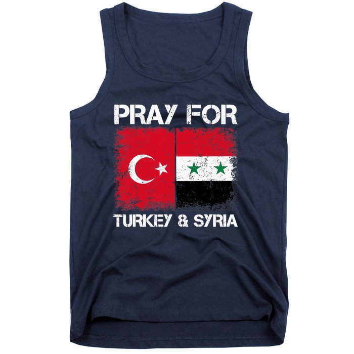 Pray For Turkey And Syria Earthquake In Turkey & Syria Flag Tank Top