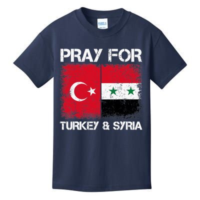 Pray For Turkey And Syria Earthquake In Turkey & Syria Flag Kids T-Shirt