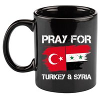 Pray For Turkey & Syria Flag Earthquake In Turkey Syria 11oz C Handle Ceramic Mug