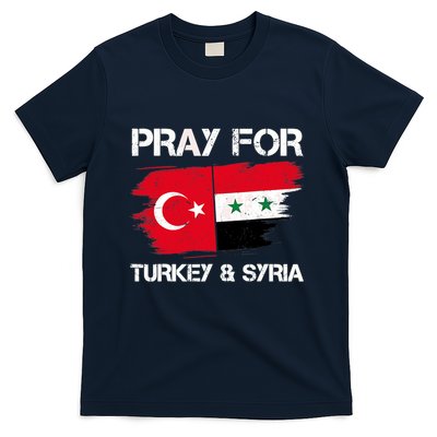 Pray For Turkey & Syria Flag Earthquake In Turkey Syria T-Shirt
