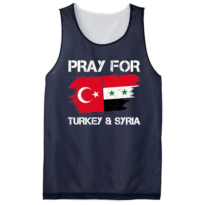 Pray For Turkey & Syria Flag Earthquake In Turkey Syria Mesh Reversible Basketball Jersey Tank