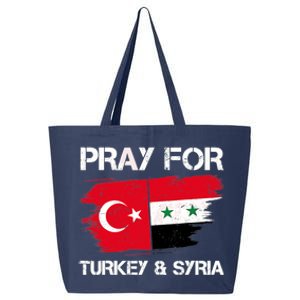 Pray For Turkey & Syria Flag Earthquake In Turkey Syria 25L Jumbo Tote