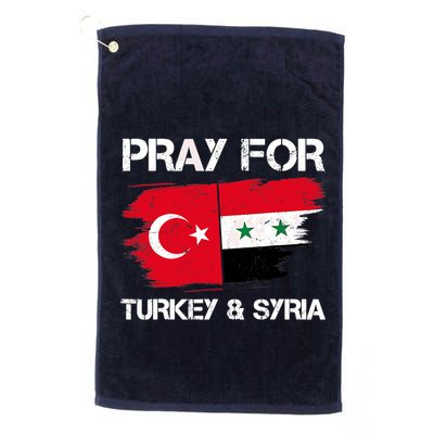 Pray For Turkey & Syria Flag Earthquake In Turkey Syria Golf Towel