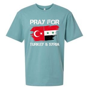 Pray For Turkey & Syria Flag Earthquake In Turkey Syria Sueded Cloud Jersey T-Shirt